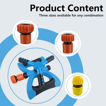 Sprinkler for Yard Rotary Garden Sprinkler, Large Coverage Lawn Watering System for Yards（Suitable for DN: 1/2 inch Pipes）