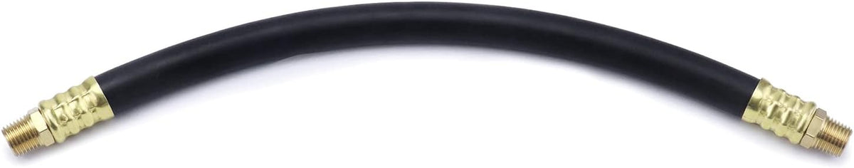 Air Compressor Hose, 3/8" X 15" Air Hose, 300 PSI Max Working Pressure, 1/4" Male NPT To 1/4" Male NPT Connections, 2 Pack