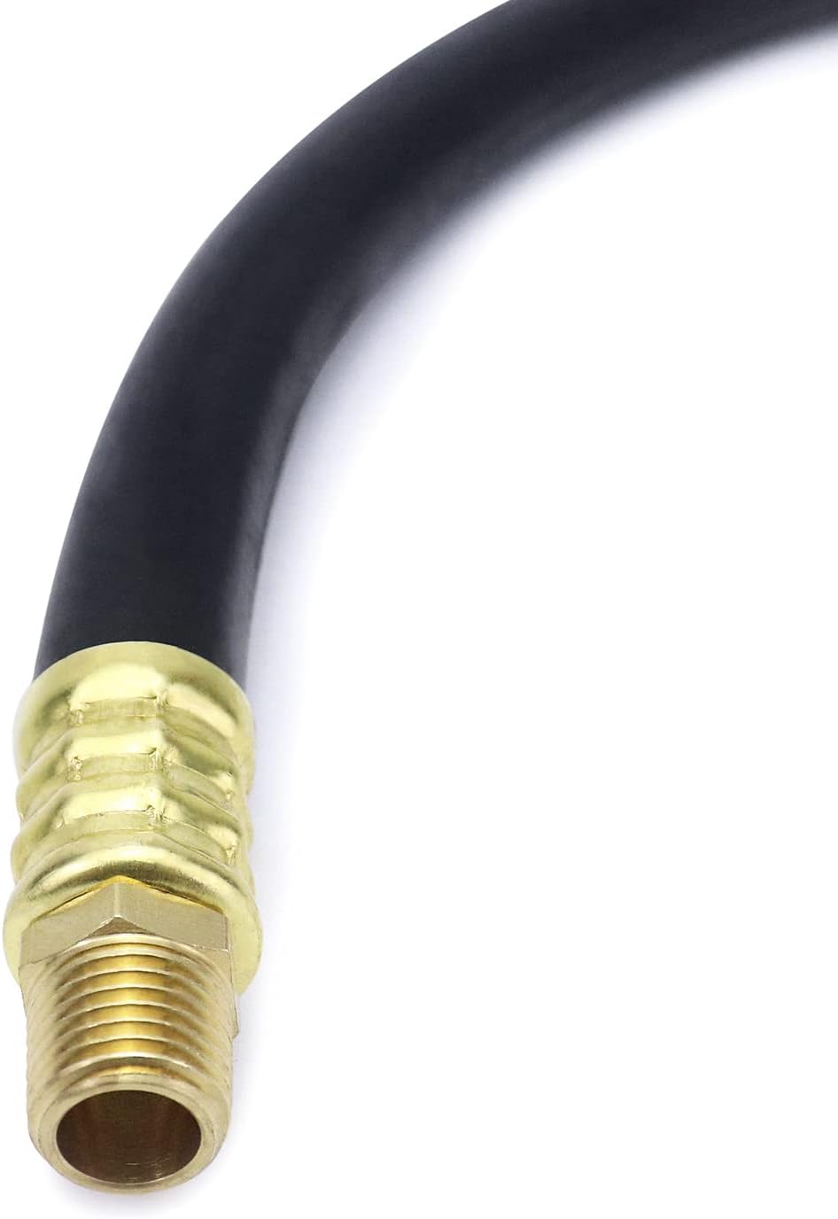Air Compressor Hose, 3/8" X 15" Air Hose, 300 PSI Max Working Pressure, 1/4" Male NPT To 1/4" Male NPT Connections, 2 Pack