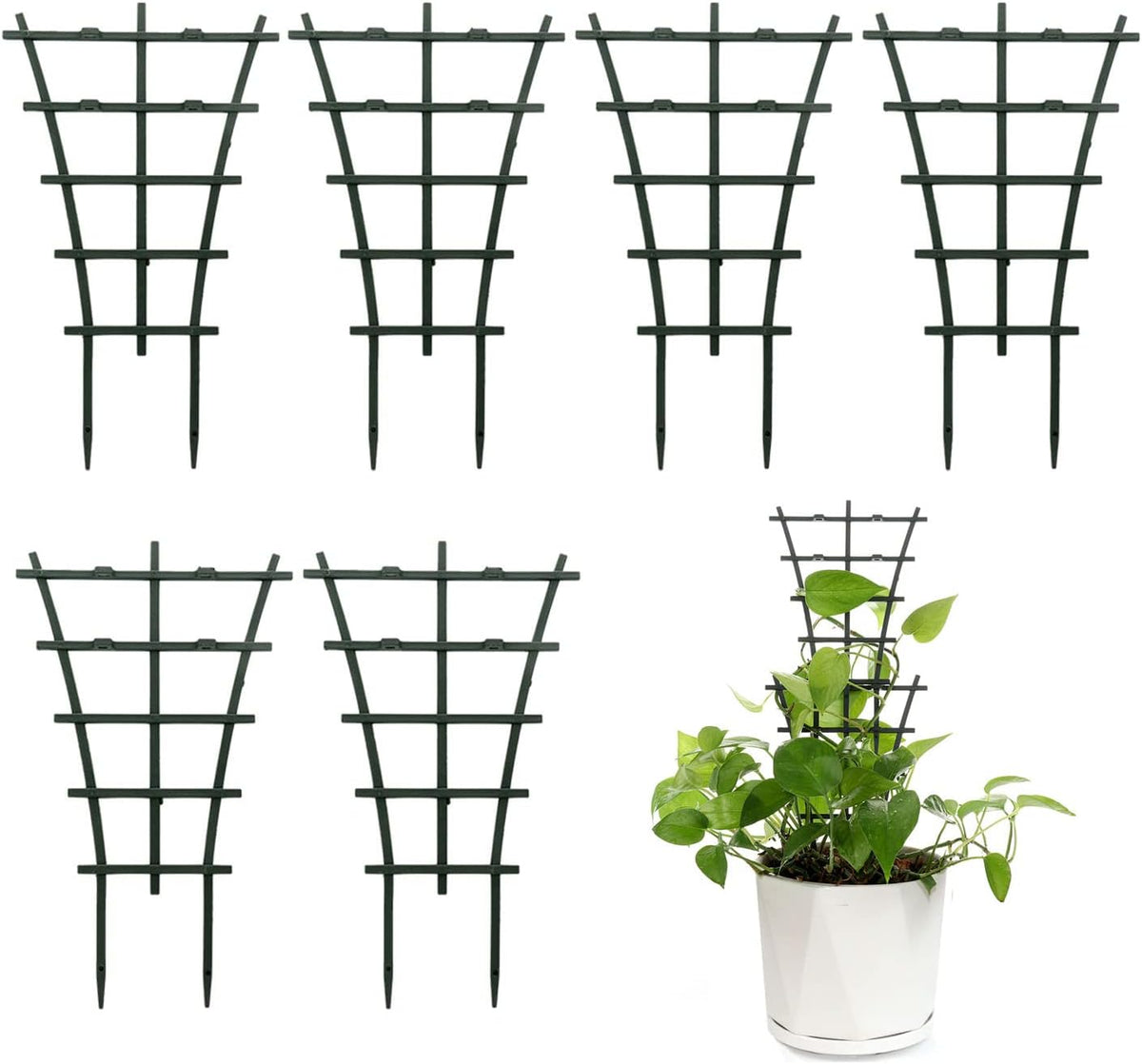 6Pcs Indoor Plant Trellis for Climbing Plants Outdoor, Stackable