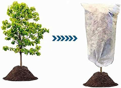 Plant Covers Freeze Protection 0.95oz H40''xW60'' Frost Blanket with Drawstring | Winter Tree Cover for Frost Protection,Season Extension
