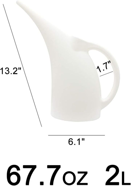 Watering Can - 1/2 Gallon - for Indoor and Outdoor Plant Garden - White