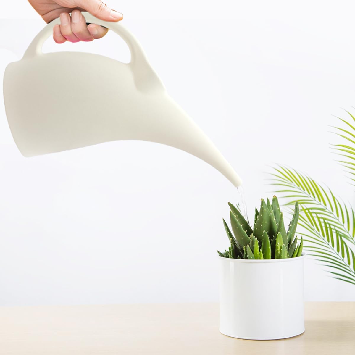 Watering Can - 1/2 Gallon - for Indoor and Outdoor Plant Garden - White