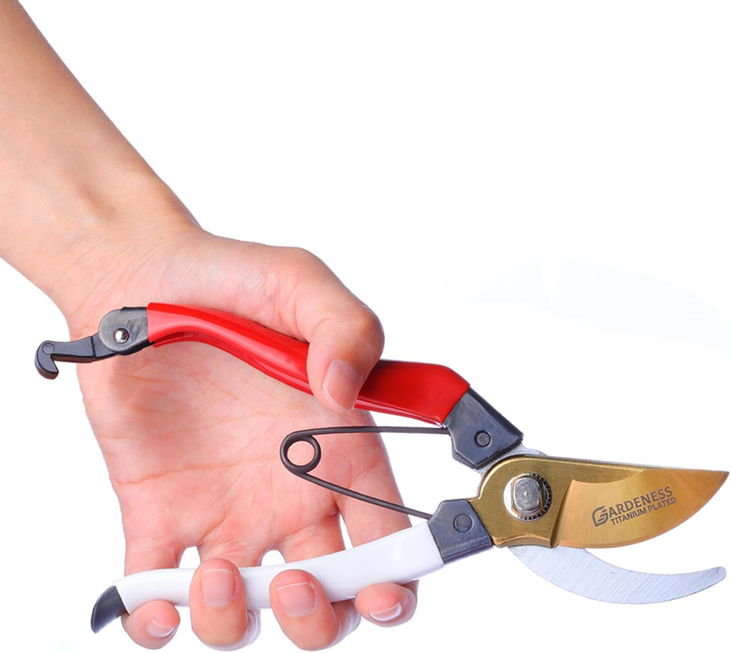 Titanium Pruning Shears, Lightweight SK5 Bypass Garden Secateurs – Easy-Grip Hand Pruners for Women, Roses, Bonsai, Trimming & Everyday Gardening, Floral & Yard Work, Arthritis Friendly