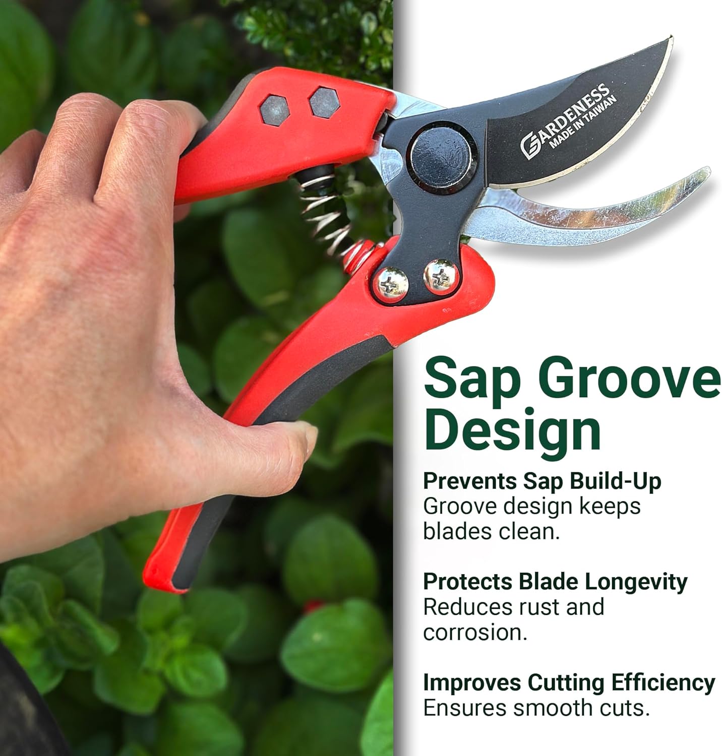 Titanium Pruning Shears, Lightweight SK5 Bypass Garden Secateurs – Easy-Grip Hand Pruners for Women, Roses, Bonsai, Trimming & Everyday Gardening, Floral & Yard Work, Arthritis Friendly