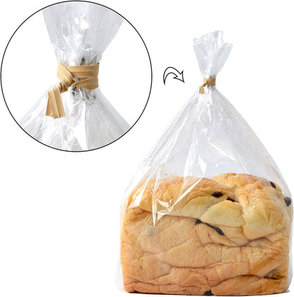 500 Pcs 5" Kraft Paper Twist Ties Reusable Bread Ties, for Party Cello Candy Bread Coffee Bags Cake Pops