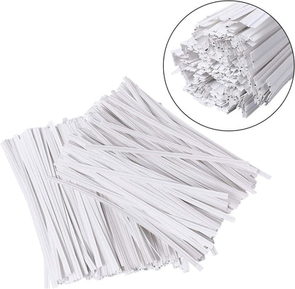 500 Pcs 5" Kraft Paper Twist Ties Reusable Bread Ties, for Party Cello Candy Bread Coffee Bags Cake Pops