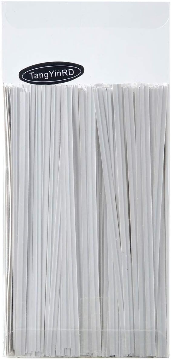 500 Pcs 5" Kraft Paper Twist Ties Reusable Bread Ties, for Party Cello Candy Bread Coffee Bags Cake Pops