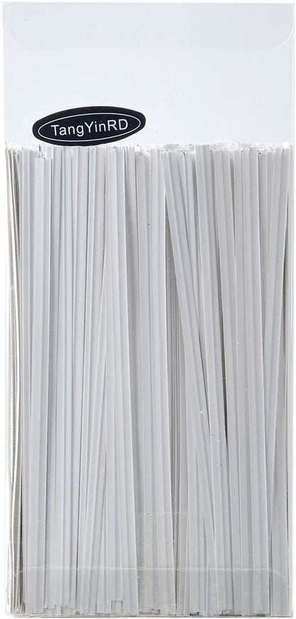 500 Pcs 5" Kraft Paper Twist Ties Reusable Bread Ties, for Party Cello Candy Bread Coffee Bags Cake Pops