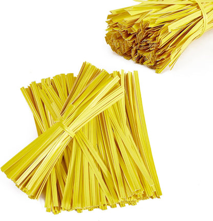500 Pcs 5" Kraft Paper Twist Ties Reusable Bread Ties, for Party Cello Candy Bread Coffee Bags Cake Pops