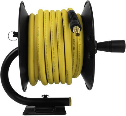 DEWALT DXCM024-0348 3/8" x 50' Manual Hose Reel with Rubber Hose , Yellow