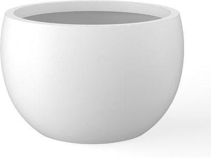 Large Round Bowl Vintage BRN Concrete Planter 19.9" Dia, Outdoor