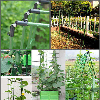 Sturdy Metal Garden Plant Stakes 4 Ft Plastic Coated Steel Plant Sticks,Pack of 25