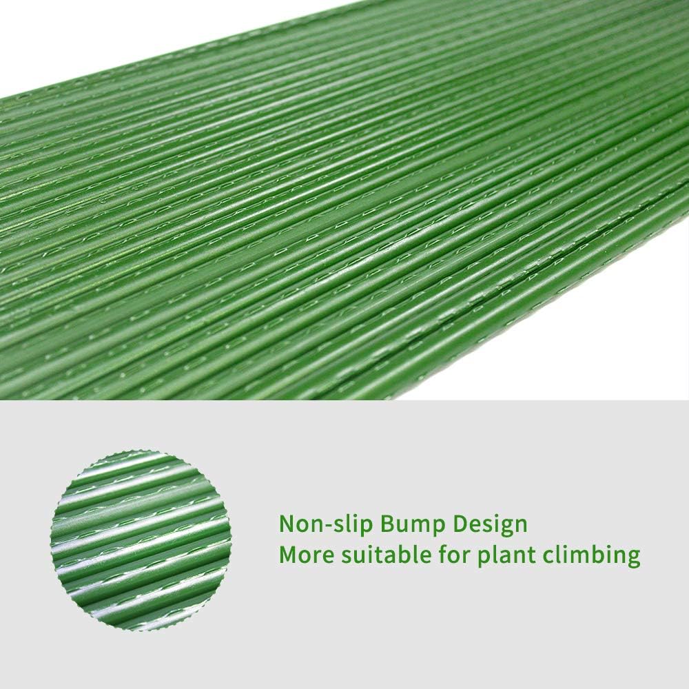 Sturdy Metal Garden Plant Stakes 4 Ft Plastic Coated Steel Plant Sticks,Pack of 25