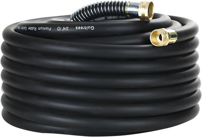 Guitrees Leader Garden Hose 10ft x 5/8", Heavy Duty Short Water Hose, Female to Female Fittings, Five Layered Braiding for Durability, 1000PSI Burst, 300PSI Working (Black) - Colors B