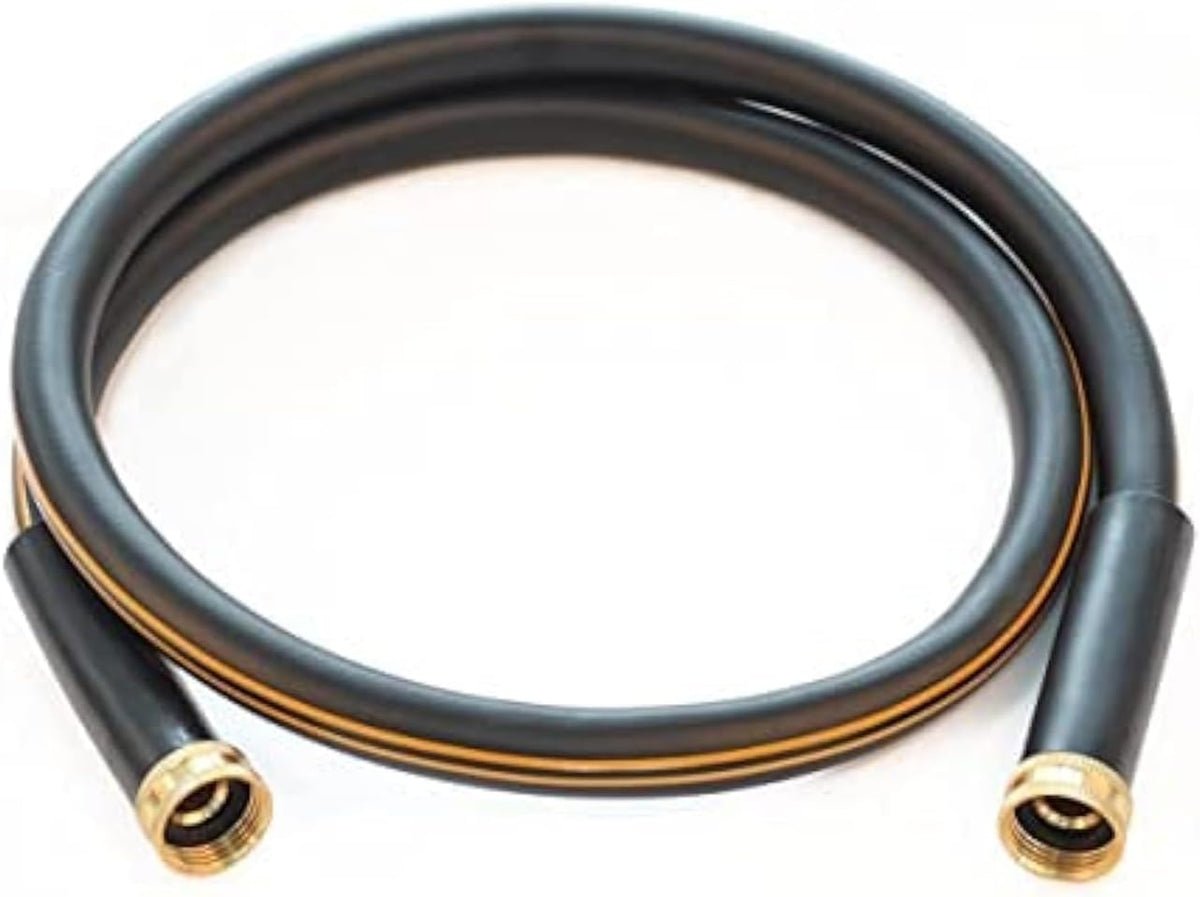 Atlantic Female to Female Heavy Duty Garden Hose 5/8 Inch x 2 ft Black Water Hose Short Connection Leader Hose 2 Foot - Colors C