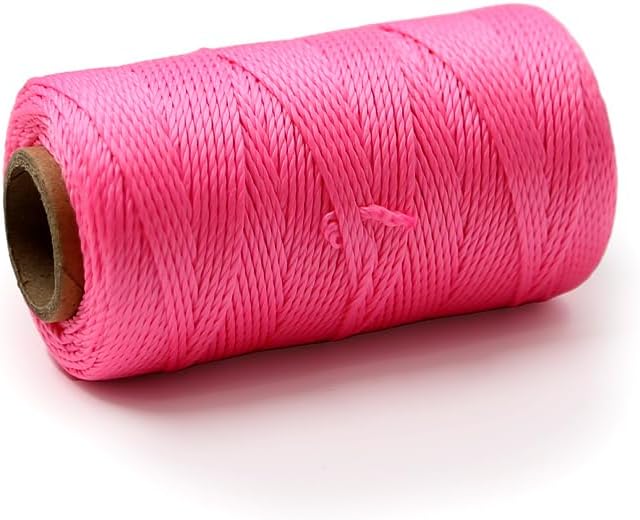 Mason Line String Reel 260FT, 390FT, 780FT, 1500FT, 2300FT, Durable Construction Twine for Laying Bricks, Blocks, Fences in Gardening, DIY & Landscaping Projects (Orange, 262 Ft)