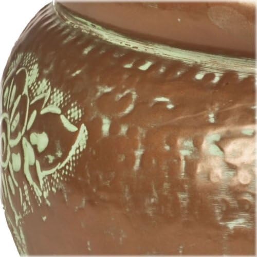 Bird Motif Copper Finish Hose Holder with Lid HHEBR