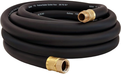 Guitrees Leader Garden Hose 10ft x 5/8", Heavy Duty Short Water Hose, Female to Female Fittings, Five Layered Braiding for Durability, 1000PSI Burst, 300PSI Working (Black) - Colors A