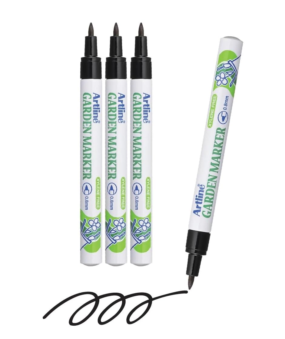 Artline Garden Marker | Water Resistant | Quick Dry Ink Great For Outside Use (4 Markers)