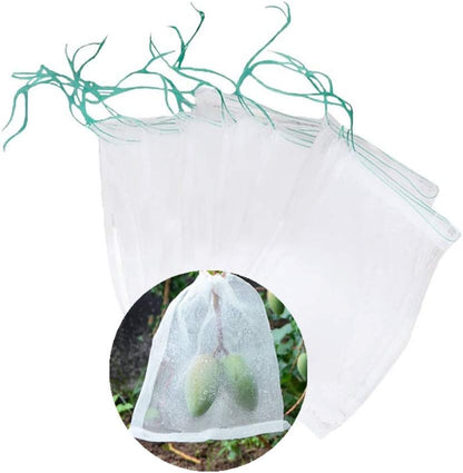 Belit 10Pcs 23.6"x15.7" Garden Netting pest Barrier Tomatoes Protection Bags Large Size Nylon Mesh Reusable Fruit Bags for Protecting Fruits Vegetables