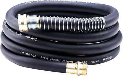Guitrees Leader Garden Hose 10ft x 5/8", Heavy Duty Short Water Hose, Female to Female Fittings, Five Layered Braiding for Durability, 1000PSI Burst, 300PSI Working (Black) - Colors B