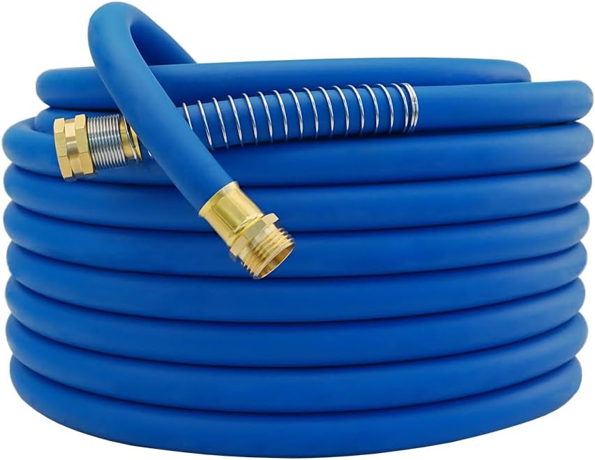 Guitrees Leader Garden Hose 10ft x 5/8", Heavy Duty Short Water Hose, Female to Female Fittings, Five Layered Braiding for Durability, 1000PSI Burst, 300PSI Working (Black) - Colors A