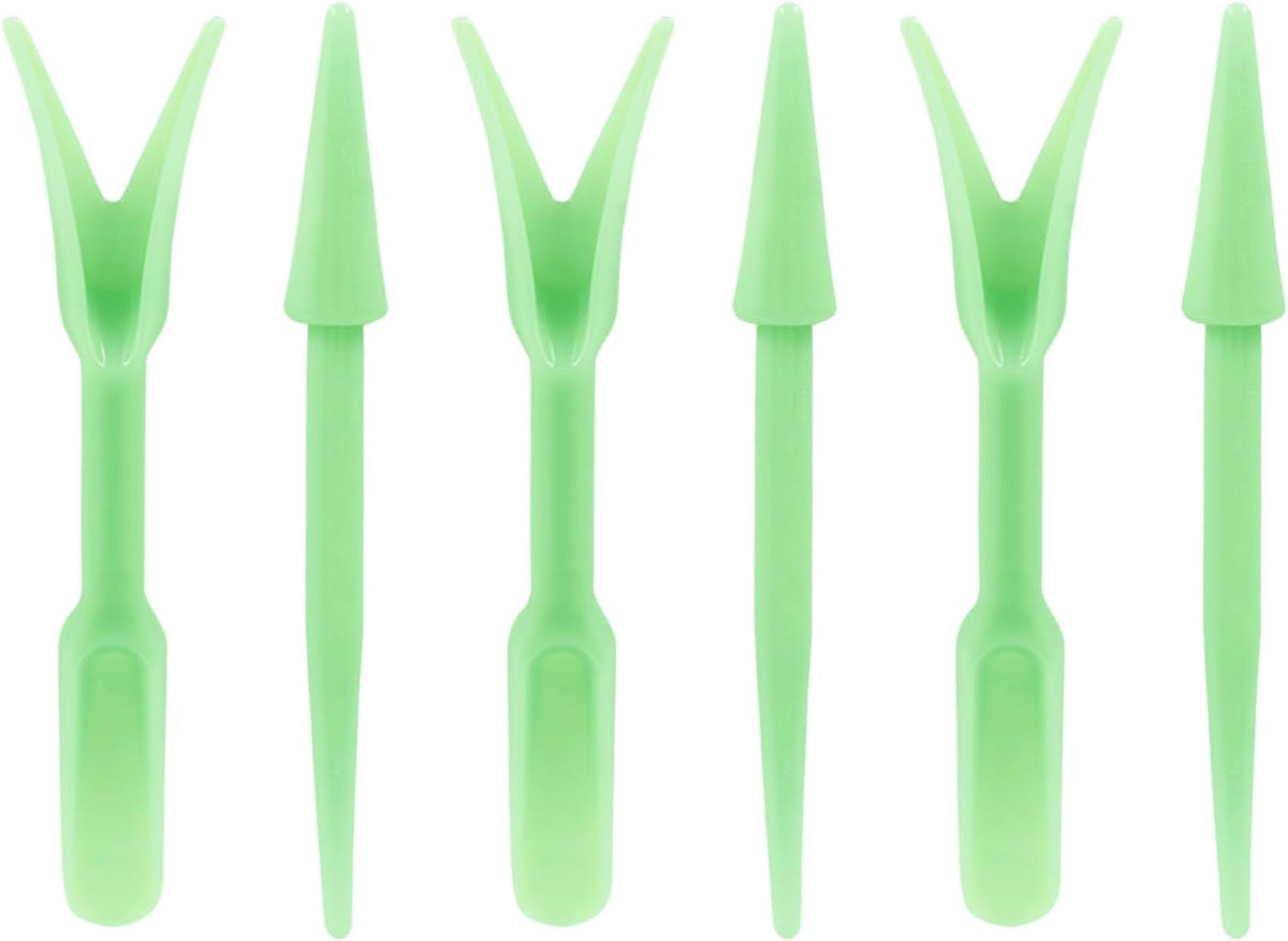 Bivethoi Garden Hand Tools Transplanting Shovel Scoops Kits for Plant Cultivation Digging Care, Set of 6, Blue