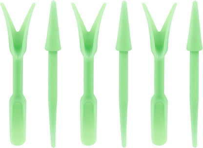 Bivethoi Garden Hand Tools Transplanting Shovel Scoops Kits for Plant Cultivation Digging Care, Set of 6, Blue