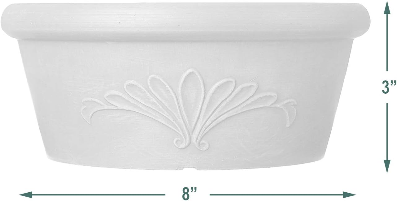 Arcadia Garden Products PSW TA30TP Plastic/Stone/Wood Composite Bulb Pan – No Drainage Hole (Drillable), Planter Bowl for Succulents, Bonsai, Fairy Gardens, Herbs,12-Inch, Taupe