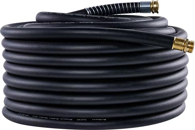 Guitrees Leader Garden Hose 10ft x 5/8", Heavy Duty Short Water Hose, Female to Female Fittings, Five Layered Braiding for Durability, 1000PSI Burst, 300PSI Working (Black) - Colors A
