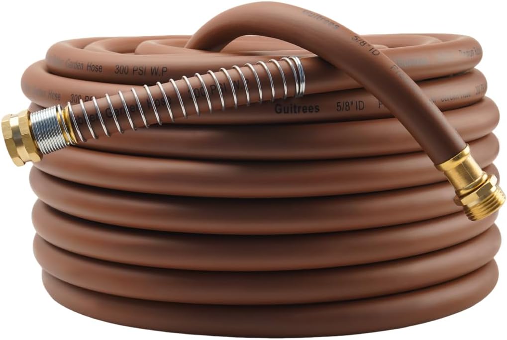 Guitrees Leader Garden Hose 10ft x 5/8", Heavy Duty Short Water Hose, Female to Female Fittings, Five Layered Braiding for Durability, 1000PSI Burst, 300PSI Working (Black) - Colors A