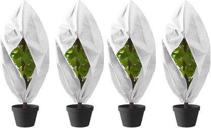Plant Covers Winter Freeze Protection 1 Pack 78.74'' X 94.49'' Reusable Frost Blanket Tree Wrap Cloth with Drawstring and Zipper for Outdoor Cold Weather - Green