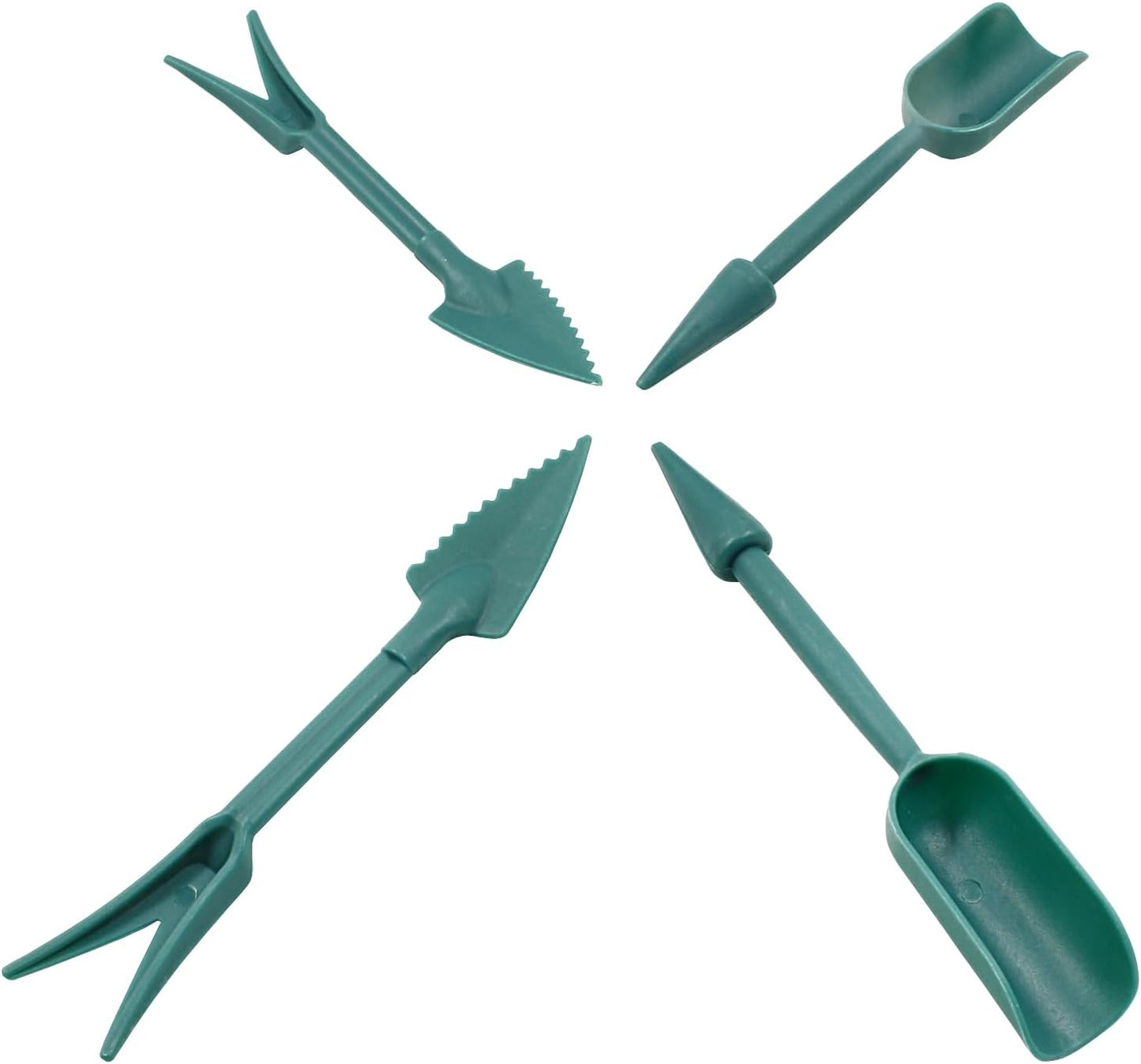 Bivethoi Garden Hand Tools Transplanting Shovel Scoops Kits for Plant Cultivation Digging Care, Set of 6, Blue