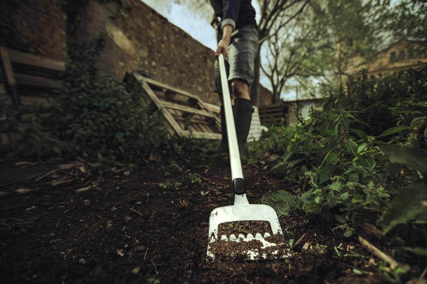 Xact Dutch Hoe 125 mm, Length: 170.2 cm, Width: 12.4 cm, Black/Orange, Stainless Steel/Plastic/Aluminium, 1027041