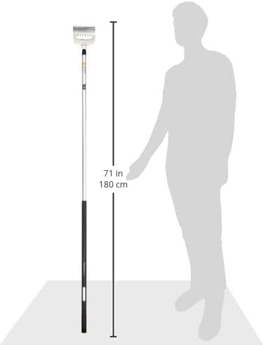 Xact Dutch Hoe 125 mm, Length: 170.2 cm, Width: 12.4 cm, Black/Orange, Stainless Steel/Plastic/Aluminium, 1027041