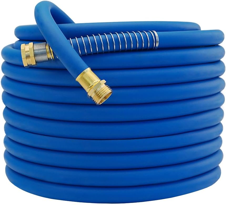 Guitrees Leader Garden Hose 10ft x 5/8", Heavy Duty Short Water Hose, Female to Female Fittings, Five Layered Braiding for Durability, 1000PSI Burst, 300PSI Working (Black) - Colors A