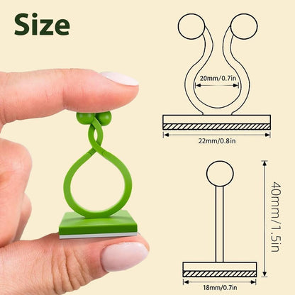 2026 New Self-Adhesive Vine Support Binding Clip Invisible Plant Fixation Hooks for Gardening,Plant Wall Clips for Climbing Plants, Wire Cable Storage Management (White, 100pcs)