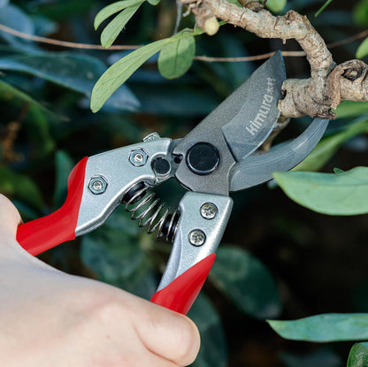 ® 8" Pro Bypass Pruning Shears, Heavy Duty Japanese SK5 Steel Blades, 1 inch Cut Capacity, Non-Slip PVC Coated Handles, Lightweight & Ergonomic, Japanese Pruners, Professional Garden Clippers