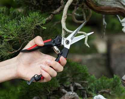 ® 8" Pro Bypass Pruning Shears, Heavy Duty Japanese SK5 Steel Blades, 1 inch Cut Capacity, Non-Slip PVC Coated Handles, Lightweight & Ergonomic, Japanese Pruners, Professional Garden Clippers