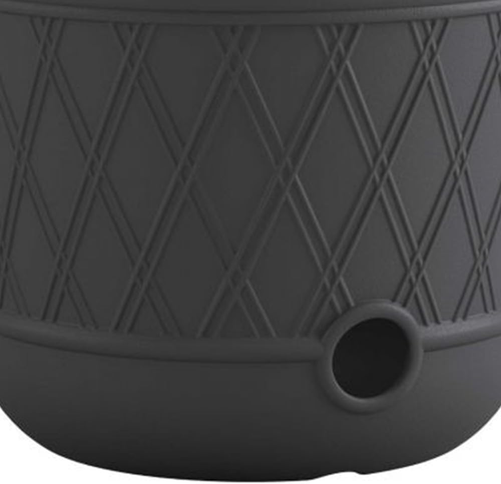 14 x 12 Resin Decorative Hideaway Outdoor Garden Hose Storage Pot, Gray for Gardening, Vegetables, Flower