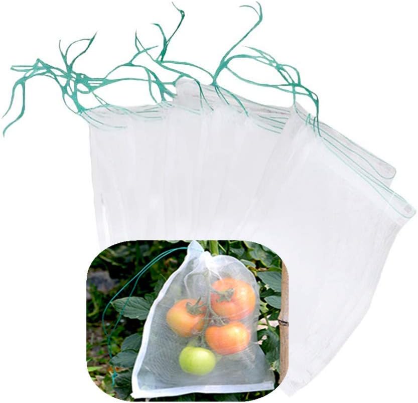 Belit 10Pcs 23.6"x15.7" Garden Netting pest Barrier Tomatoes Protection Bags Large Size Nylon Mesh Reusable Fruit Bags for Protecting Fruits Vegetables