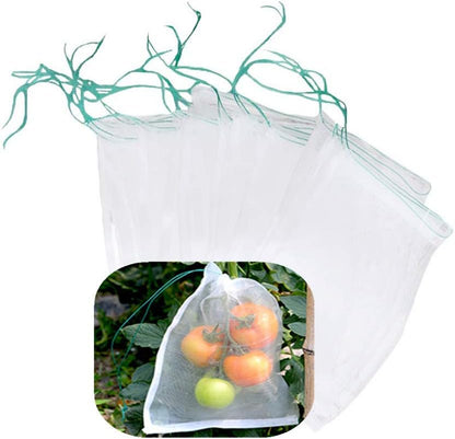 Belit 10Pcs 23.6"x15.7" Garden Netting pest Barrier Tomatoes Protection Bags Large Size Nylon Mesh Reusable Fruit Bags for Protecting Fruits Vegetables