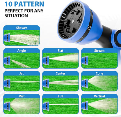 USA Based Retractable Garden Hose Reel, 1/2 in x 50 ft Quick Connect 10-Pattern Sprayer, Wall Mounted Auto Self Retracting Water Hose Reels, UV Resistant Automatic Rewind 180° Mount | Gray
