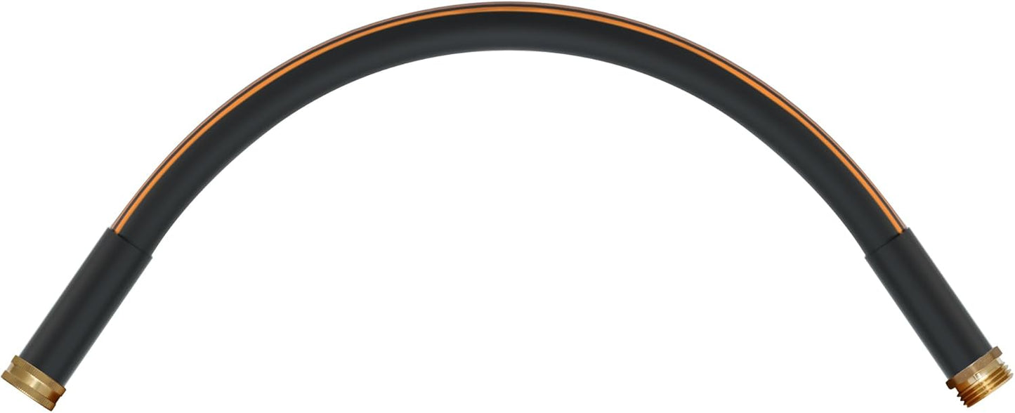 Atlantic Female to Female Heavy Duty Garden Hose 5/8 Inch x 2 ft Black Water Hose Short Connection Leader Hose 2 Foot - Colors A
