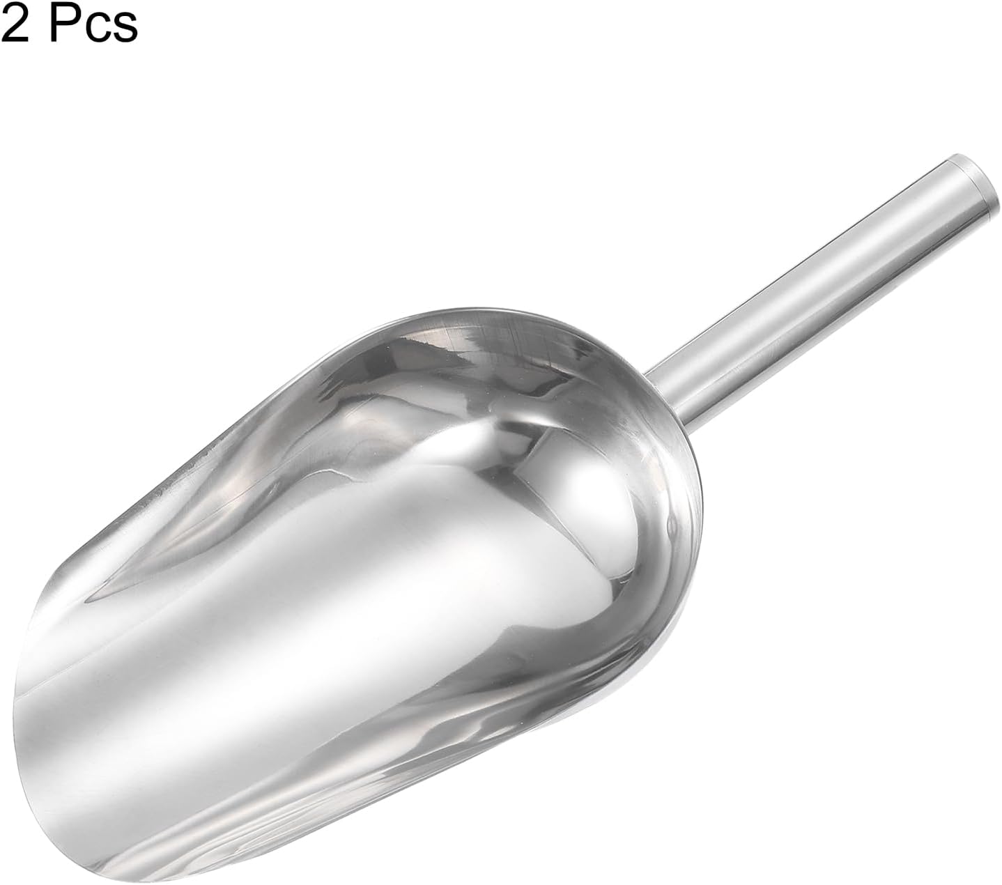 HARFINGTON 2pcs Garden Soil Scoop 10.63 x 4.72 Stainless Steel Hand Shovel Spade with Handle for Planting Weeding Digging