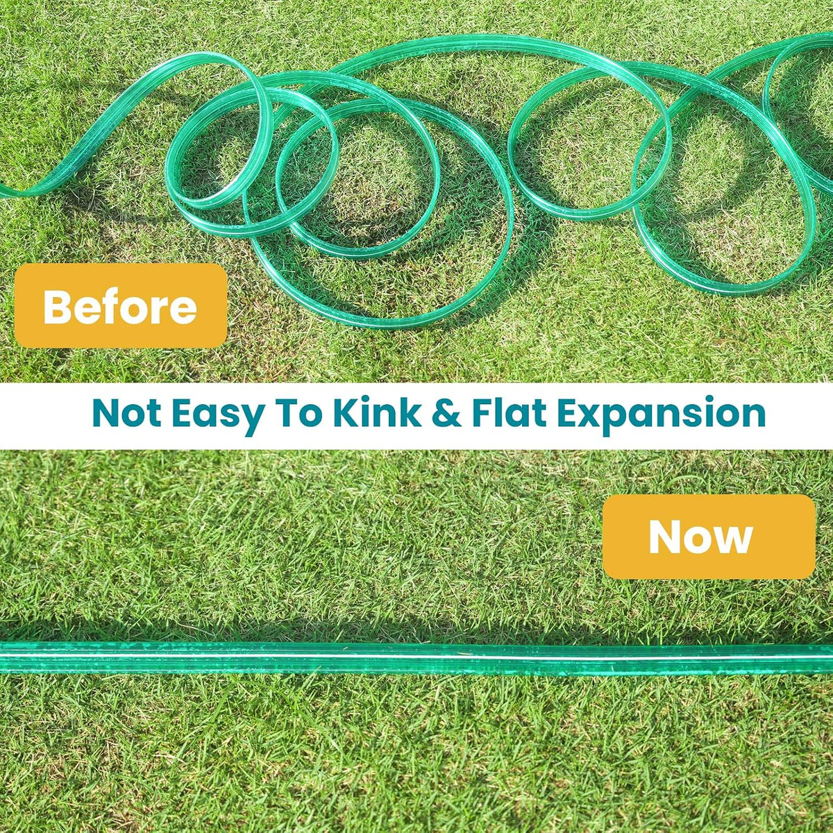 Sprinkler Soaker Hose 60 ft (30 ft 2 pack) for Garden, Watering Hose with Holes, High-Efficiency Sprinklers Irrigation for Lawn and Garden