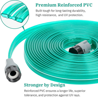Sprinkler Soaker Hose 60 ft (30 ft 2 pack) for Garden, Watering Hose with Holes, High-Efficiency Sprinklers Irrigation for Lawn and Garden