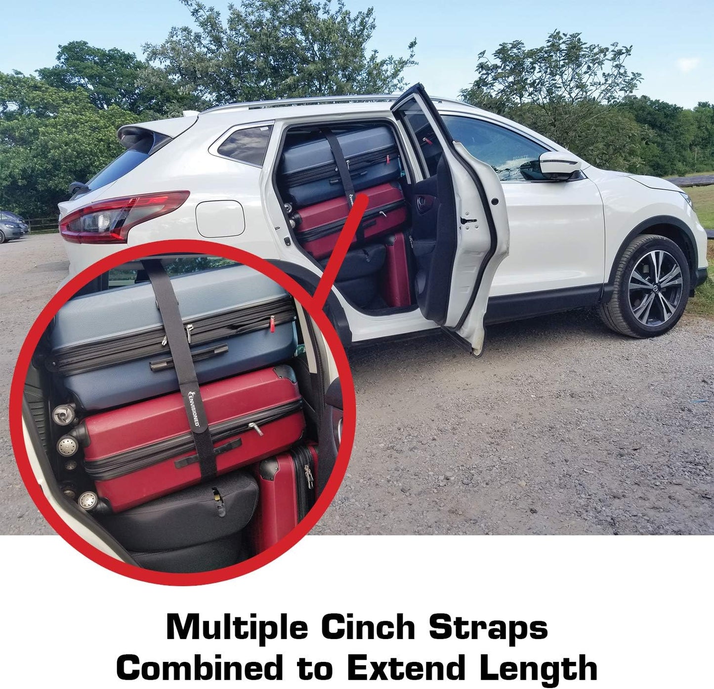 Premium Cinch Straps with Stainless Steel Metal Ring (Buckle), Reusable Durable Hook and Loop, Multipurpose Securing Straps 4 Pack - 3" x 72" - Colors B