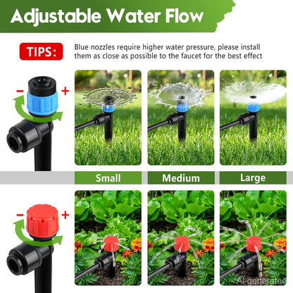 240FT Drip Irrigation System Kit, Automatic Garden Watering System